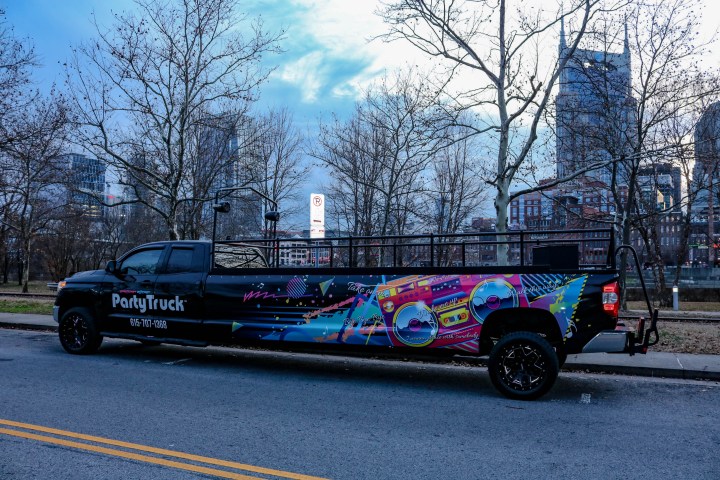 a bus that is parked on the side of a road